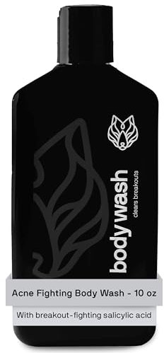 Black Wolf Nation Gel douche au charbon actif – 30 ml – Charbon actif et acide salicylique pour réduire les éruptions d'acné et