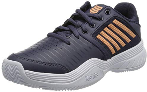 K-Swiss Performance Damen Court Express Hb Tennisschuh, Graystone/Peach Nectar/White, 37.5 EU