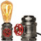 SUNLLOK Vintage Industrial Steampunk Table Lamp Antique Holder - Plug in Cord Retro Red Faucet Small Desk Lamp Base - Bedside Standing Light Decoration for Living Room Bedroom(Silver, E27 Base)
