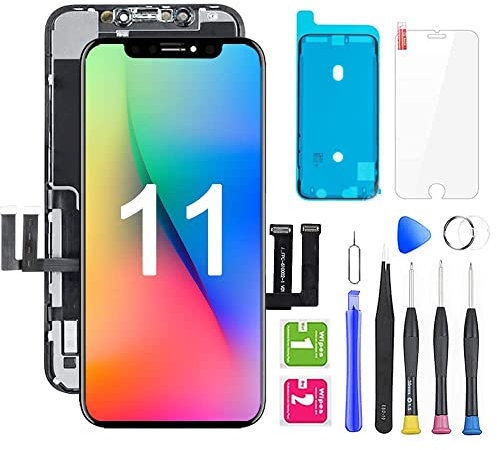 YOXINTA für iPhone 11 6.1'' Bildschirm, komplettes iPhone 11 LCD-Ersatzbildschirm, iPhone 11 Touchscreen 3D Scanner Montage, vollständige Rahmendichtheit Selbstkleben Bildschirmschutz