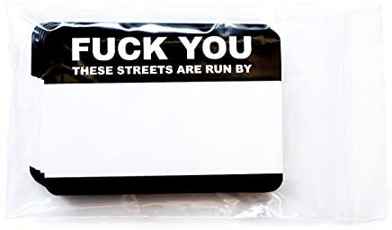 FUCK YOU - these streets are run by... 500 Stück Stickerpack