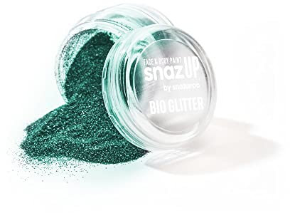 Snazaroo Bio Glitter Face and Body Paint, Biodegradable Fine Gliter, Turquoise Colour, 5g