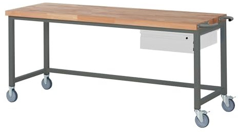 STIER Fahrbare Werkbank Premium mit 1 Schublade BxTxH 2000x700x880 mm