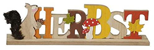 Decpero Schriftzug Herbst I Länge 34 cm I Holzaufsteller I 34 x 5 x 10 cm