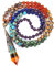 Jovivi Collier Bijoux Femme Mala Collier Chakra 108 Perles Mala Tibétain Collier Sautoir Fantaisie avec Pendentif Cône de Pointe Chakra Pierre Naturelle Bijoux Femme Homme