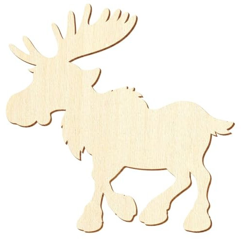 Holz Elch V2 - Deko Basteln 5-50cm, Größe:50cm, Pack mit:1 Stück