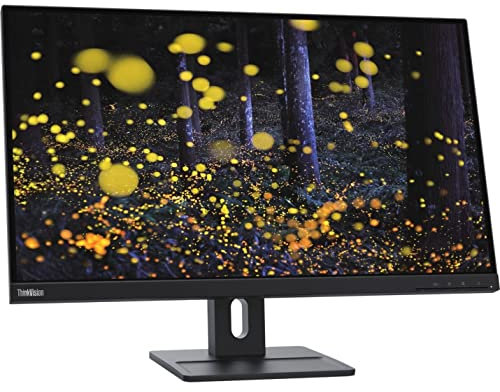 Lenovo ThinkVision E27q-20 27 WQHD WLED LCD Monitor - 16:9 - Nero corvo, 14,5 x 24,5 x 1,8