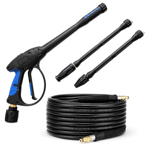 M&M Smartek tubo alta pressione 5 m compatibile con Kärcher/Kränzle | Tubo rinforzato alta pressione con protezione antipiega; controllare raccordi, pressione, temperatura e apparecchio.