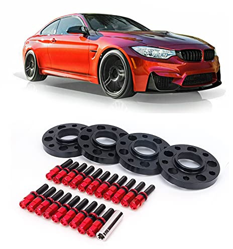 Radnaben-Distanzscheiben-Kit, Schmiedeverfahren 6061 - T6-Aluminiumlegierungs-Radbolzen-Kit für BMW-Serie(rot)