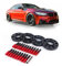 Radnaben-Distanzscheiben-Kit, Schmiedeverfahren 6061 - T6-Aluminiumlegierungs-Radbolzen-Kit für BMW-Serie(rot)