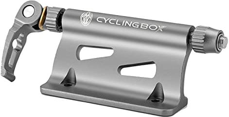Bicycle Fork mount Fixed Clip, Bike Car Rack Carrier, Aluminum Alloy Tensioner Fork Mount for Outdoor Travel Transporting Bicycle(Titanium)