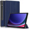 YRH for Samsung Galaxy Tab S9 FE+ Plus Tablet Case 12.4 inch, PU Leather Folio Stand Protective Cover with Auto Sleep/Wake, Blue