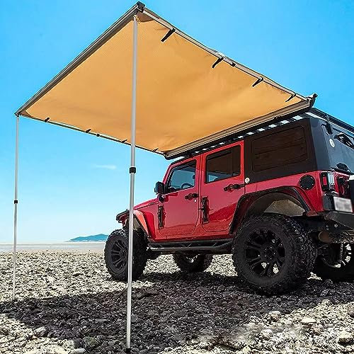 Camping Vorzelt, Ausziehbares Dachzelt, PU 2000mm, UV50+ Schatten, SUV, Outdoor, Camping, Reisen, für Jeep/SUV/LKW/Van (Size : 160x250cm/5.2x8.2ft)
