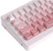 PBT Keycaps Custom 135 Keys Letter Side Print Backlit Keycap Cherry Profile Pink Gradient Keycap Set for ISO/UK Layout Cherry MX Switch Mechanical Keyboards
