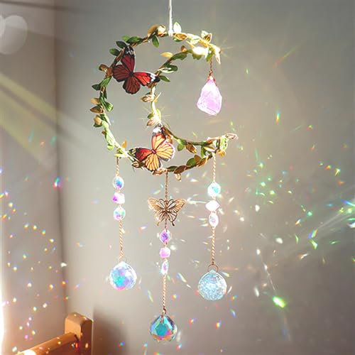 Acchiappasole Cristallo, Appendere Vetro Acchiappa Sole, Ciondolo Arcobaleno, Decorazione Pendente per Giardino Domestico