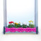 GREEN CREATIONS Masu Set base antracite, supporto per fioriera senza foratura, protezione anticaduta, davanzale regolabile, 78-140 cm (elementi decorativi: onde, viola)