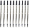 Black Parker Quink kompatible Tintenroller-Ersatzminen, feine Spitze (0,5 mm) (10 Stück)