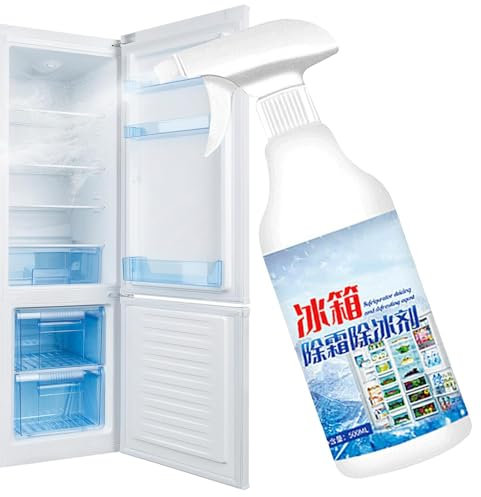 Fridge Freezer De-Icer Spray | 500ml Defrosting Refrigerator Cleaner Spray - Cleaner Inside Spray, Ice Layer Remover, Solution, Safe, Food-Grade Liquid For Scale & Lime Deposit Removal)