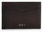 BOSS Herren New Crosstown S S CC Kartenetui aus genarbtem Leder mit Logo-Schriftzug Dunkelbraun Stck