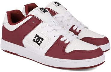 DC Men's Manteca 4 Skate Shoe, White/Deep Red/Black, 8 UK