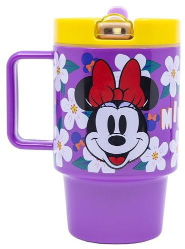 Stor Minnie Kindertasse aus Kunststoff mit Deckel, 530 ml