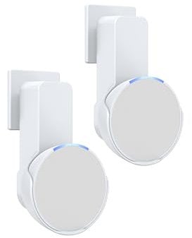 Maxonar Wall Mount, Space Saving Mount, Integrated Cable Management Wall Mount, No Drilling Required, Compatible with Echo PoP and Google Nest Speaker, White(2Pack)