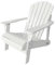 AXI Carmen Adirondackstuhl aus Holz in Weiß | Gartenstuhl/Loungestuhl/Adirondack Stuhl/Chair aus Holz für 1 Person mit Armlehnen & hoher Rückenlehne | 90,5 x 78,4 x 93 cm.