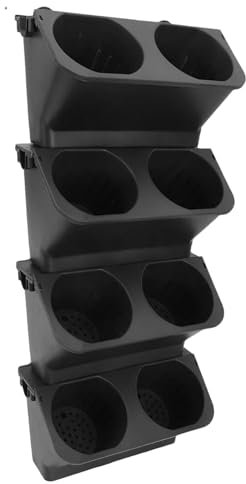 Plant Wall Holder, Removable Wall Pots, 4 Pieces Multi-Layer Wall-Mounted Vertical Stackable Flower Pot Rack for Balcony Garden Decoration Indoor Outdoor Display, Pp Material