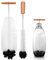 wokdsbl 2 Stück Flaschenbürste Set für Sodastream Glasflaschen und Duo Zubehör, Schwammbürste mit ergonomischem Griff für Babyflaschen, Karaffen, Trinkflaschen, Aluminiumflaschen