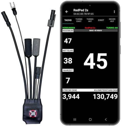 RedPed 2s für Shimano E8000 E7000 E-Bike Tuning mit App eBike