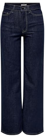 JDY Damen Jdyfelina-Fina Hw Wide Rinse Jnsdnm Noos