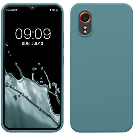 kwmobile Handyhülle für Samsung Galaxy Xcover7 Hülle - Case Silikon - Kabelloses Laden - Schutzhülle Cover in Arctic Night
