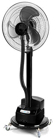 Ventilatori a piantana Ventilatore a spruzzo industriale con nebulizzatore Ventilatore a pavimento ad alta potenza Ventilatore oscillante Ventilatore con motore a 4 ruote/piedistallo/serbatoio del