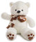 YunNasi Teddybär Groß Riesen Teddy Bär Weiß 100cm Plüschtier Kuscheltier Stofftier Teddybär mit Herz und Schal