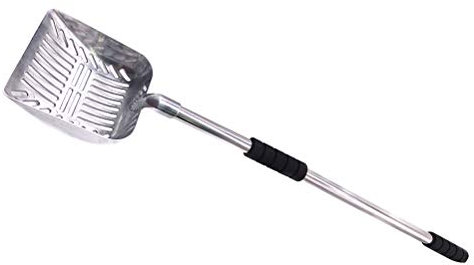 Litière pour Chat antiadhésive avec Pelle Profonde et Tamis en métal pour Manche Chauve télescopique en Caoutchouc Solide pour Chaton Chien