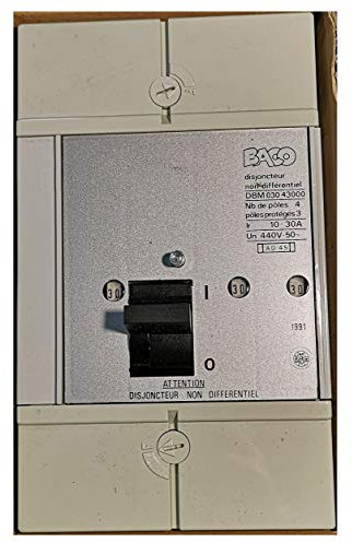 Baco DBM03043000 Disjoncteur NON différentiel 4P 10-30A 440V 50Hz