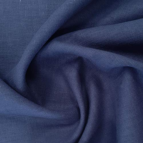 Öko Tex® Leinen Marian - Leinenstoff mit UV Schutz UPF 50+ (Rauchblau) | Zum Nähen von Bekleidungen und Dekorationen!