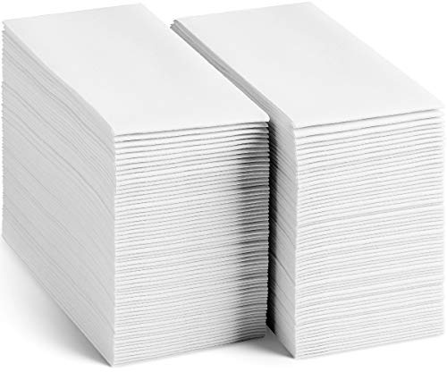200-Pack Servietto Disposable Linen-Feel Guest Towels, 12 x 17 Cloth-Like Hand Bathroom Napkins - Made In USA, Soft and Absorbent Paper Napkin for Kitchen, Bathroom, Party, Wedding, Or Event