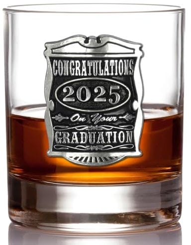 English Pewter Company Whisky-Stein-Glas, 325 ml, personalisierbar mit Ihrem Jahr, Geschenkbox [GRAD01]