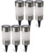 Eaxus® 6er Set Big Tube LED Solarlampe - Gartenleuchte für Außen, Silber