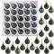 Christmas Concepts® Pack of 25-25mm, 2.5cm (1) Mini Christmas Tree Baubles - Shiny, Matte & Glitter Decorated Baubles (Forrest Green)