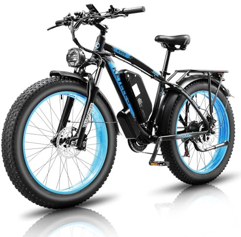 KETELES E Bike Mountainbike Elektrofahrräder Pedelec, Ebike 48V 17.5Ah Akku, 26×4 MTB Fatbike, 21 Gänge, Elektrofahrrad, E-Bike Herren Damen, Hydraulische Scheibenbremse(Höhe über 175cm)
