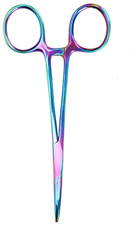 Zerodis Pinza per Capelli Dell'orecchio da 14 Cm, Pinza Emostatica per Spiumatura dei Capelli Dell'orecchio Dell'animale Domestico in Acciaio Inossidabile(abbagliare)