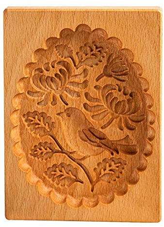 windyday Moules À Biscuits Motif Fleur Moule À Pâtisserie en Bois Moule A Makrout Moule À Biscuits De Cuisson en Bois Sûr Moule À Gâteaux De Lune en Pain D'épice Bricolage