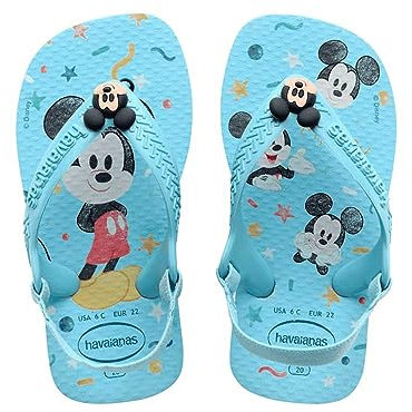 Havaianas Disney Classics Ii, Infradito Unisex - Bimbi 0-24, Blue Water, 22 EU