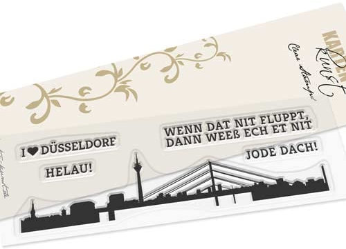 Clear Stamp-Set Motiv-Stempel Karten-Kunst Landschaft KK-0203 - Skyline Düsseldorf