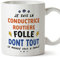 Mugffins Tassen/Becher mit Spruch für LKW-FAHRERIN - Auf Französisch - Tout le monde vous a parlé - 11 oz / 330 ml - originelles und lustiges Geschenk Mitarbeiter