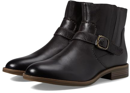 Clarks Women's Camzin Loop Ankle Boot, Dark Brown Leather, 8 Medium US