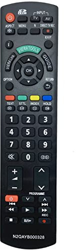 AULCMEET N2QAYB000328 Sostituire Telecomando Compatibile per Panasonic TX-L19C20BW TX-L19C20EW TX-L19X10BW TX-L19X10EW TX-L26C10E TX-L26X10B TX-L26X10L TX-L32C10B TX-L32C10E TX-L32S10B TX-L32S10BS