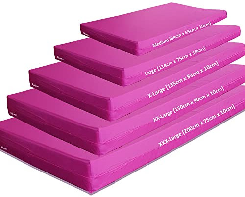 Kosiproducts Gymnastics Crash Mat, High Density Medium Firm 10cm Thick Foam, [Pink, Large]